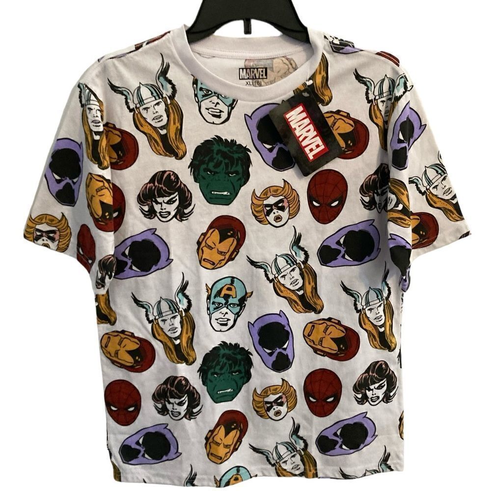 Marvel Shirt Superheroes Boys Size XL